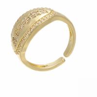 Cubic Zirconia Micro Pave Brass Ring, plated, micro pave cubic zirconia, more colors for choice, 20x20x16mm, Sold By PC