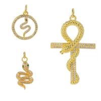 Cubic Zirconia Micro Pave Brass Pendant, plated, micro pave cubic zirconia, more colors for choice, 29x13mm, Sold By PC
