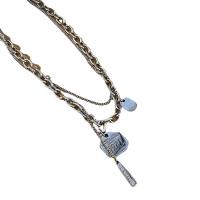 Mode-Multi-Layer-Halskette, Titanstahl, für den Menschen, verkauft per ca. 21-50 cm Strang