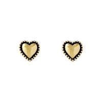 Zinek Stud náušnice, Srdce, módní šperky & pro ženy, zlato, nikl, olovo a kadmium zdarma, 11x11mm, Prodáno By Pair