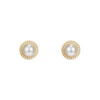 Zinc Alloy Stud Earring plated fashion jewelry & for woman gold nickel lead & cadmium free Sold By Pair
