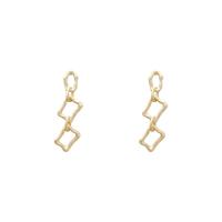 Tibetan Style Drop Earrings, plated, fashion jewelry & for woman, gold, nickel, lead & cadmium free, 57x13mm, Sold By Pair