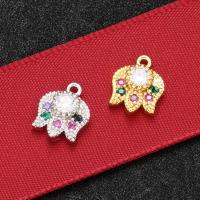 Cubic Zirconia Micro Pave Brass Pendant plated micro pave cubic zirconia Sold By PC
