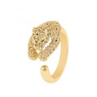Cubic Zircon Brass Finger Ring, gold color plated, different styles for choice & micro pave cubic zirconia & for woman, Sold By PC