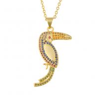 Cubic Zircon Micro Pave Brass Necklace, gold color plated, different styles for choice & micro pave cubic zirconia & for woman, 15x35mm, Sold Per Approx 19.68 Inch Strand
