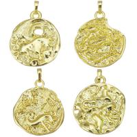 Brass Jewelry Pendants plated fashion jewelry & for woman & hammered nickel lead & cadmium free Approx 4mm Sold By Lot