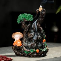 Backflow Incense Burner, Resin, plated, for home and office & durable & different styles for choice, more colors for choice, Sold By PC
