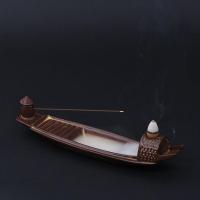 Backflow Incense Burner, Porcelain, plated, for home and office & durable, 230x55mm, Sold By PC