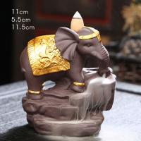 Backflow Incense Burner, Purple Clay, plated, for home and office & durable, 110x55x115mm, Sold By PC