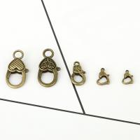 Tibetan Style Lobster Clasp, plated, golden, 12PCs/Bag, Sold By Bag