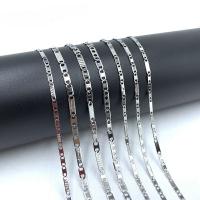 Stainless Steel Bar Chain plated silver color 500mm Sold By PC
