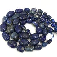 Lapislazuli Perlen, poliert, DIY & abgestufte Perlen, blau, 12-28mm, verkauft von Strang