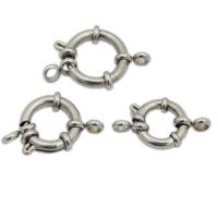 Stainless Steel Spring Ring Clasp DIY silver color Sold By PC