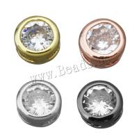 Cubic Zirconia Brass Beads, plated, with cubic zirconia, more colors for choice, nickel, lead & cadmium free, 6mm, 10PCs/Lot, Sold By Lot