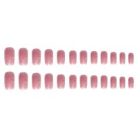 Plastic Finger Nail Decal, Genbrugelig, lyserød, 117x68x12mm, 24pc'er/Box, Solgt af Box