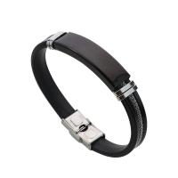 Edelstahl Schmuck Armband, plattiert, Modeschmuck & für den Menschen, keine, 215x10x3mm, verkauft von PC