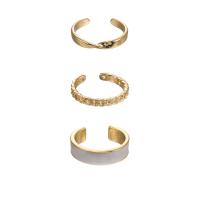 Cink Alloy Ring Set, Cink ötvözet, finger ring, galvanizált, 3 darab, több színt a választás, 0.3cmuff0c0.5x2cm, Által értékesített Set