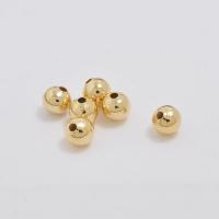 Brass Jewelry Beads Round plated yellow 10mm Sold By PC
