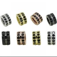 Brass Spacer Beads plated micro pave cubic zirconia Sold By PC