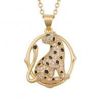 Cubic Zircon Micro Pave Brass Necklace gold color plated & micro pave cubic zirconia & for woman Sold Per Approx 19.68 Inch Strand