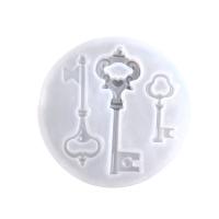 DIY Epoxy Mold Set Silicone Round Key Shaped for DIY Jewelry Pendant plated durable Sold By PC
