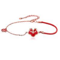 925 Sterling Silver Bangle Bracelet, with 1.38inch extender chain, fashion jewelry & for woman, red, nickel, lead & cadmium free, 12x9.60mm, Sold Per 6.5 Inch Strand
