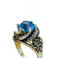 Cink Alloy Finger Ring, pozlaćen, s Rhinestone, miješana boja, Prodano By PC