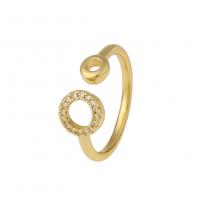 Mesing Pljuska prst prsten, zlatna boja pozlaćen, različitih stilova za izbor & micro utrti kubni cirkonij & za žene, 3x20mm, Prodano By PC