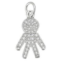 Cubic Zirconia Micro Pave Brass Pendant plated fashion jewelry & micro pave cubic zirconia & for woman nickel lead & cadmium free Approx 3.5mm Sold By Lot