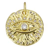 Cubic Zirconia Micro Pave Brass Pendant plated fashion jewelry & micro pave cubic zirconia & for woman gold nickel lead & cadmium free Approx 3mm Sold By Lot