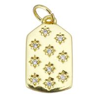 Cubic Zirconia Micro Pave Brass Pendant plated fashion jewelry & micro pave cubic zirconia & for woman gold nickel lead & cadmium free Approx 3.5mm Sold By Lot