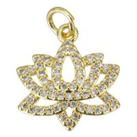 Cubic Zirconia Micro Pave Brass Pendant plated fashion jewelry & micro pave cubic zirconia & for woman gold nickel lead & cadmium free Approx 3mm Sold By Lot