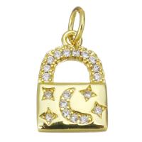 Cubic Zirconia Micro Pave Brass Pendant plated fashion jewelry & micro pave cubic zirconia & for woman gold nickel lead & cadmium free Approx 3.5mm Sold By Lot