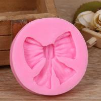 DIY Epoxy Mold Set Silicone Round Bowknot Shaped for Bakeware Chocolate Candy and Gummy Mold plated durable pink Sold By PC