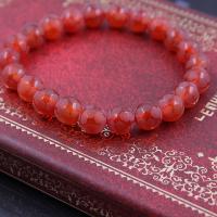 Agate Jewelry Bracelet, Round, polished, more colors for choice, Sold Per Approx 18 cm Strand