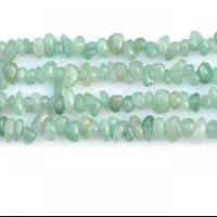Aventurin Perlen, Unregelmäßige, grün, verkauft von Strang