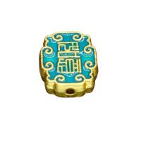 Cloisonne Beads, Tibetan Style, with Cloisonne, high quality plated, enamel, more colors for choice, 13x10mm, Sold By PC