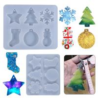 DIY Epoxy Mold Set Silicone Christmas Pendant Mold plated durable Sold By PC