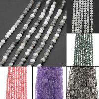 Piedras preciosas perlas mixtos, Redondo aplanado, pulido, facetas, más colores para la opción, 5x5x3mm, Vendido para aproximado 38 cm Sarta