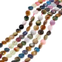 Perles de pierres précieuses mixtes, pierre gemme, Plat rond, poli, DIY & facettes, plus de couleurs à choisir, 8x8x6mm, Vendu par 38 cm brin