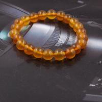 Agate Jewelry Bracelet, Yellow Agate, Round, polished, 8x8mm, Sold Per Approx 18 cm Strand