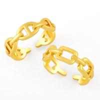 Brass Cuff Finger Ring, 18K platinum plated, golden, 0.8x0.3cmuff0c0.5x0.2cm, Sold By PC