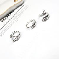 Brass prst prsten, Mosaz, á, stříbro, 4x18mm-11x24mm, 50PC/Box, Prodáno By Box