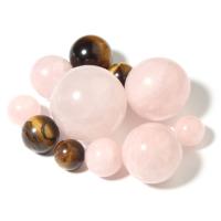 Mixed Gemstone Beads, Natural Stone, Round, polished, no hole, more colors for choice, Sold By PC