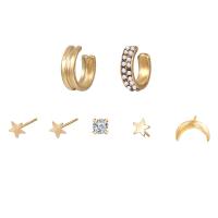 Zinc Alloy Stud Earring 7 pieces & fashion jewelry & for woman & with rhinestone nickel lead & cadmium free Sold By Set