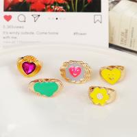 Zinc Alloy Finger Ring fashion jewelry & for woman & enamel nickel lead & cadmium free Sold By PC