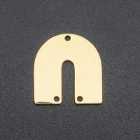 Bijoux pendentifs en acier inoxydable , Placage de couleur d'or, Environ 10PC/sac, Vendu par sac
