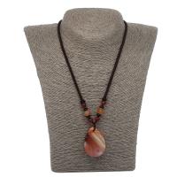 Natural Gemstone Necklace, Teardrop, polished, more colors for choice, 42x27x7mm, Sold Per Approx 32 cm Strand