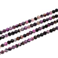 Agat perler, Fire Agate, Runde, poleret, facetteret, flere farver til valg, Solgt Per Ca. 38 cm Strand