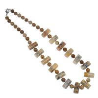 Natural Gemstone Necklace, irregular, polished, more colors for choice, 25x9x9mm, Sold Per Approx 25 cm Strand